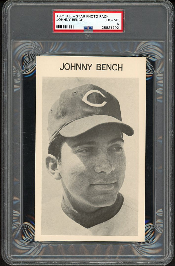 1971 All Star Photo Pack Johnny Bench Reds PSA 6 EX-MT 555278