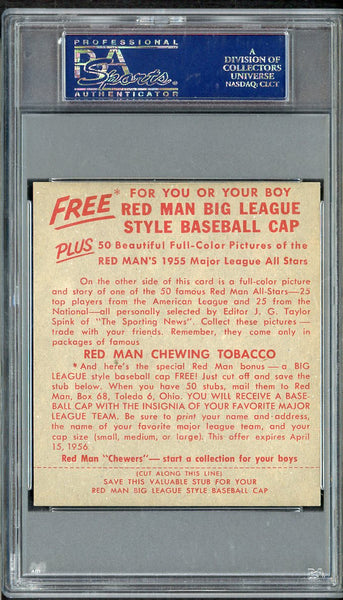 1955 Red Man #018AL Larry Doby Indians PSA 6 EX-MT w/Tab 555288
