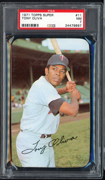 1971 Topps Baseball Supers #011 Tony Oliva Twins PSA 7 NM 555295
