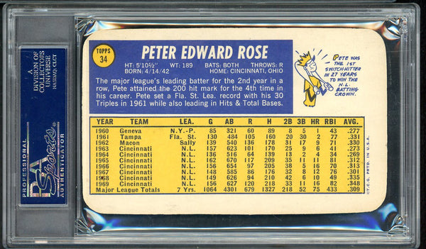 1970 Topps Baseball Supers #034 Pete Rose Reds PSA 6 EX-MT 555297