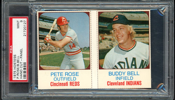 1975 Hostess Panel Pete Rose Buddy Bell PSA 9 MINT 555304