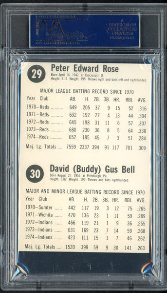 1975 Hostess Panel Pete Rose Buddy Bell PSA 9 MINT 555304