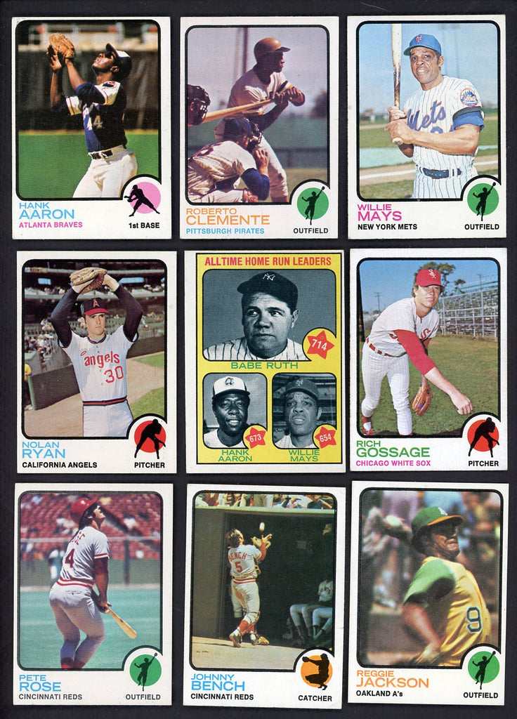 1973 Topps Baseball Near Set (No Schmidt) EX-MT/NR-MT Aaron Mays 555317