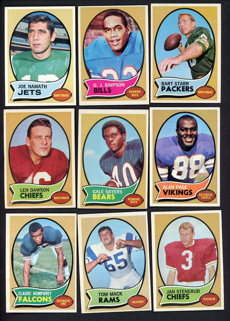 1970 Topps Football Complete Set EX-MT/NR-MT Simpson Namath 555320
