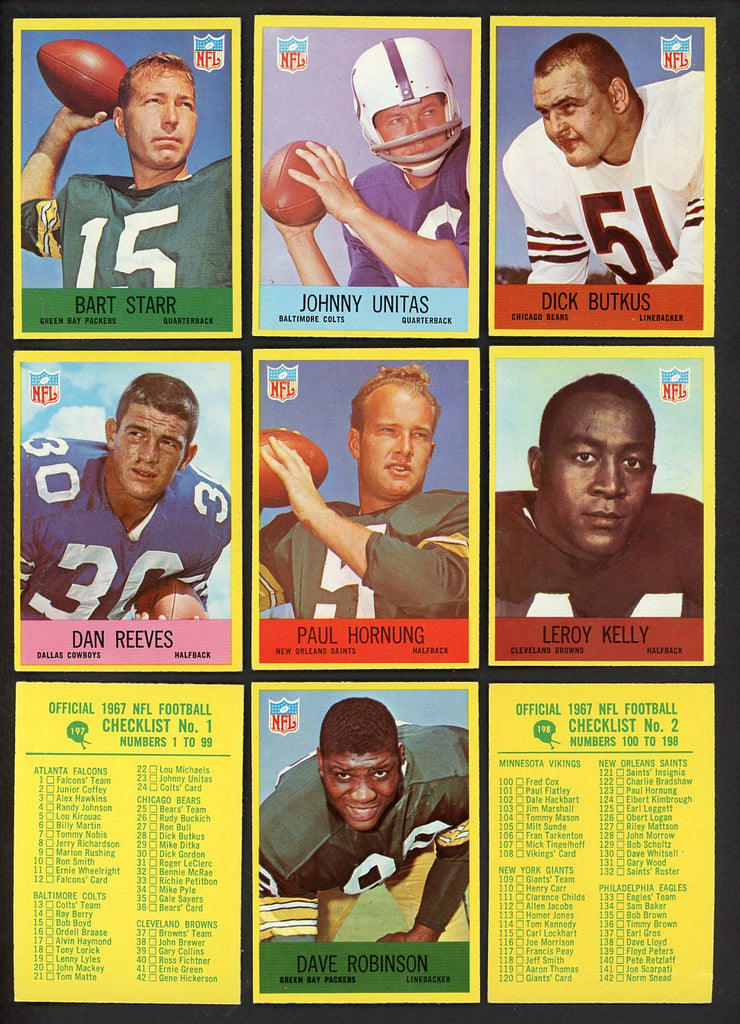 1967 Philadelphia Football Complete Set EX-MT/Better Unitas Starr 555328