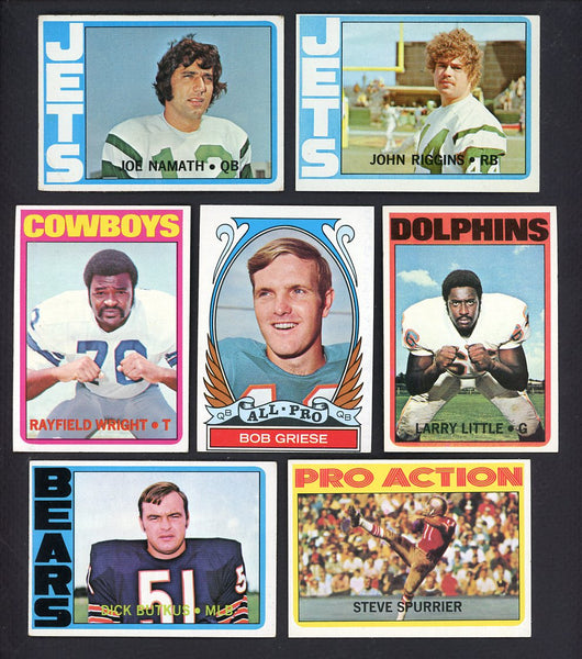 1972 Topps Football Complete Set Mainly EX-MT Staubach Namath 555333