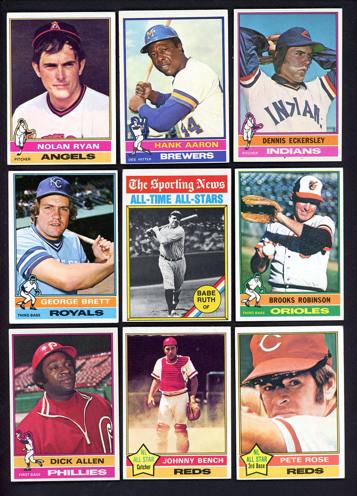 1976 Topps Baseball Complete Set EX-MT/NR-MT Brett Eckersley 555342