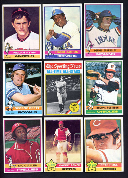 1976 Topps Baseball Complete Set EX-MT/NR-MT Brett Eckersley 555342