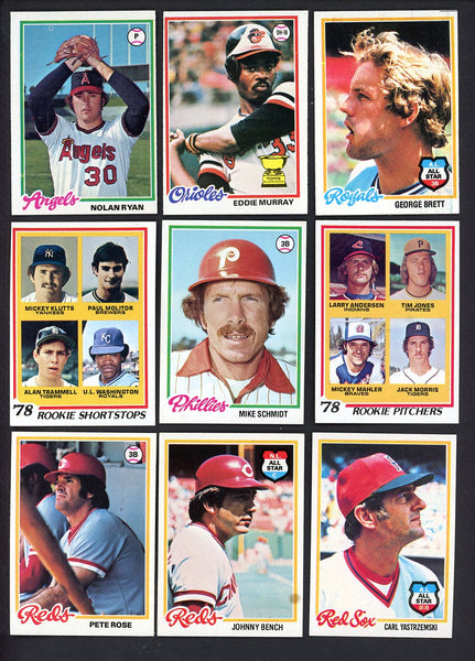 1978 Topps Baseball Complete Set EX-MT Murray Molitor Ryan 555343