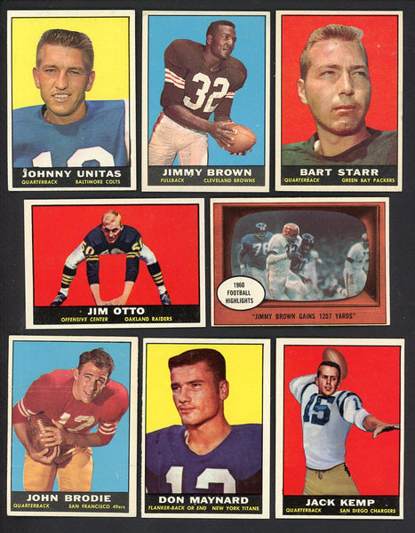 1961 Topps Football Complete Set EX-MT Brown Unitas Starr 555351