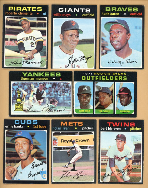 1971 Topps Baseball Complete Set VG-EX/EX Clemente Mays Aaron 555366