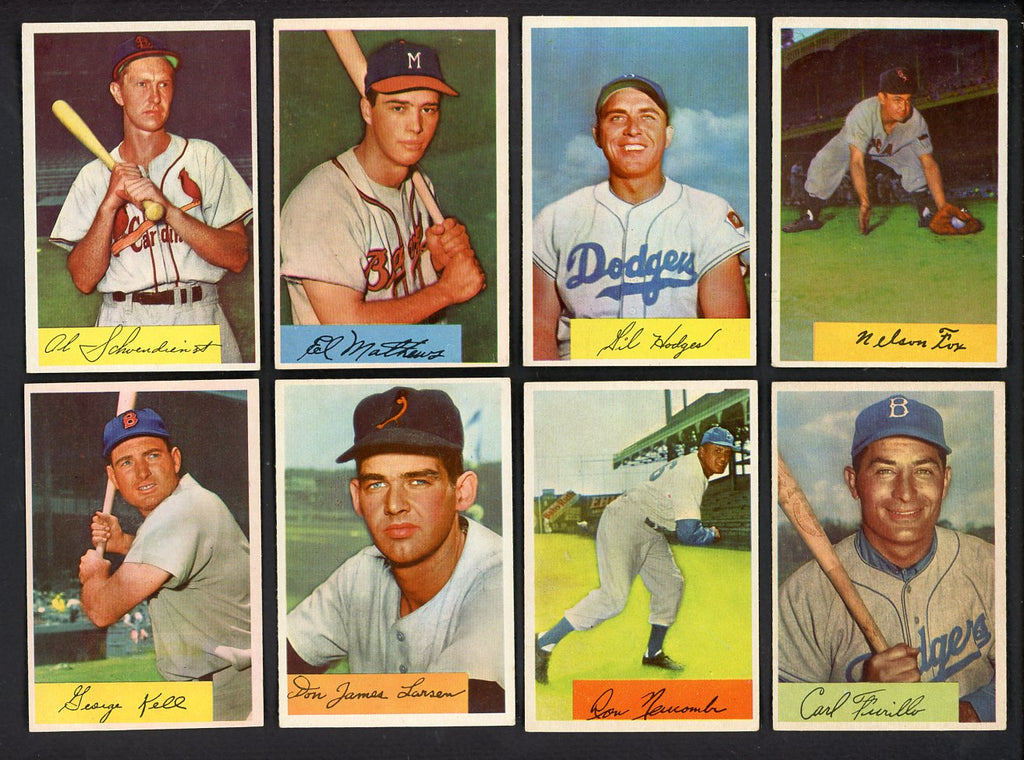 1954 Bowman Set Lot 108 Diff EX Mathews Larsen Fox Hodges 555400