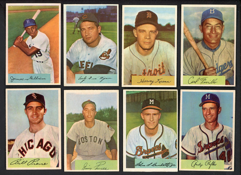 1954 Bowman Set Lot 90 Diff EX-MT Wynn Kuenn Furillo Gilliam 555404