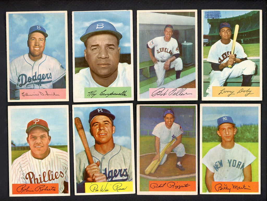 1954 Bowman Set Lot 92 Diff VG-EX Feller Snider Reese Doby 555408