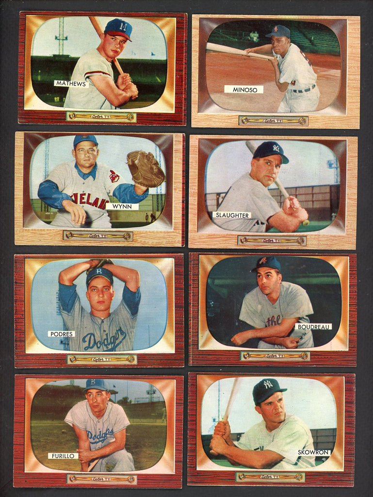 1955 Bowman Set Lot 96 Diff EX Mathews Minoso Wynn Podres 555411