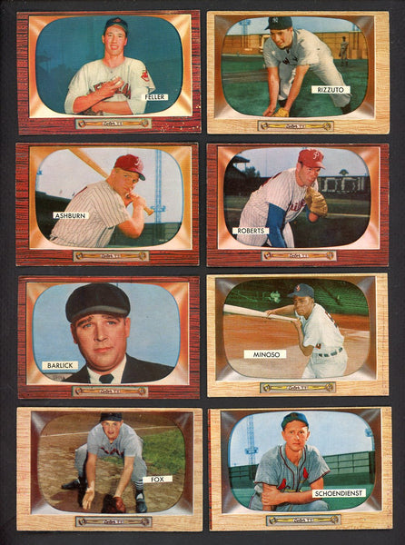 1955 Bowman Set Lot 157 Diff VG-EX/EX Feller Rizzuto Ashburn 555421