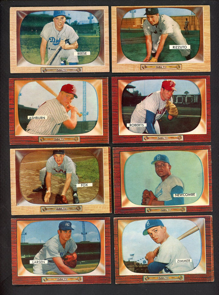 1955 Bowman Set Lot 82 Diff VG-EX Rizzuto Reese Ashburn Roberts 555423