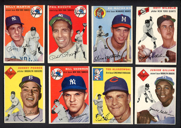 1954 Topps Set Lot 138 Diff EX Mathews Rizzuto Skowron Wilhelm 555431