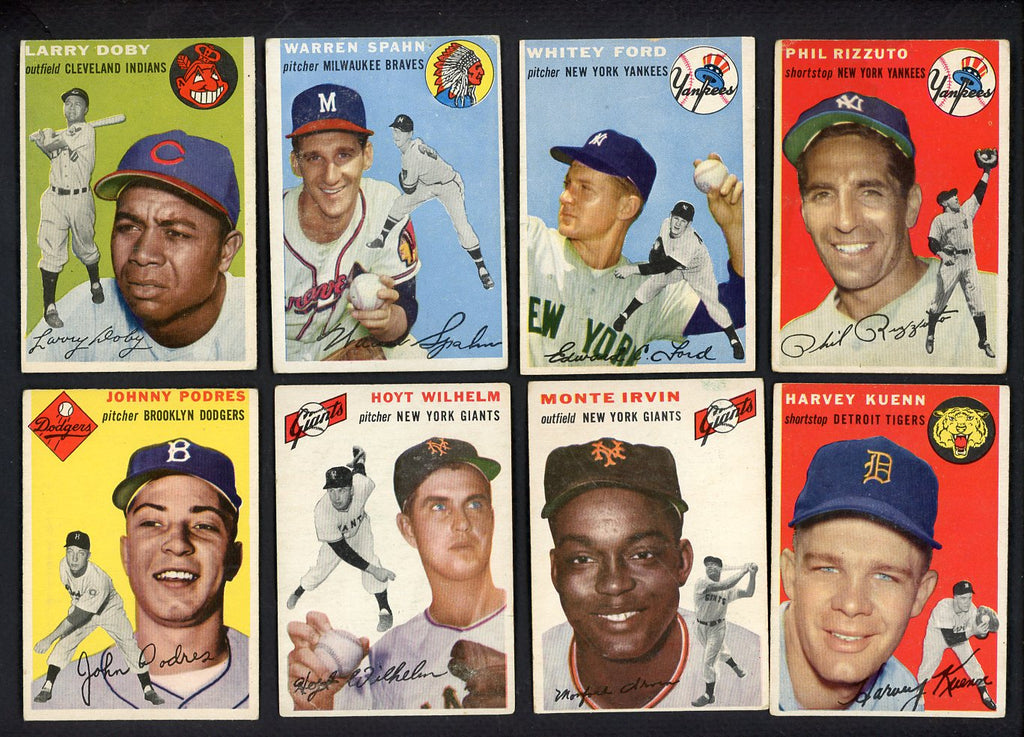 1954 Topps Set Lot 131 Diff VG Ford Spahn Irvin Doby Rizzuto 555432