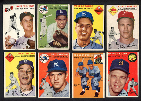 1954 Topps Set Lot 122 Diff VG Berra Lasorda Wilhelm Ashburn 555436