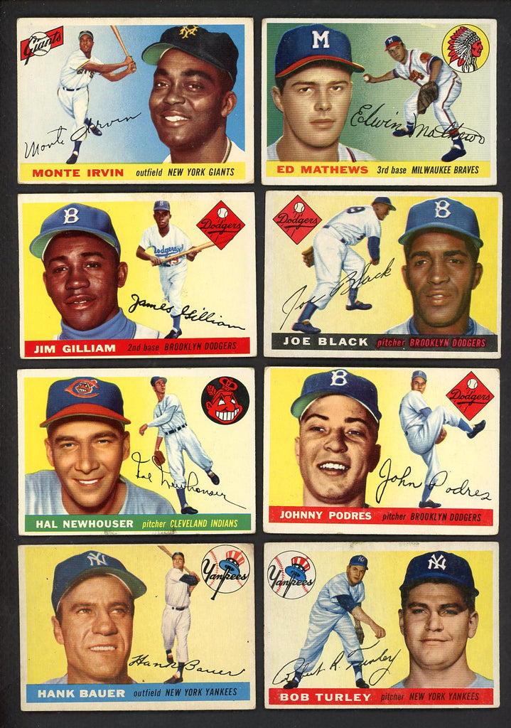 1955 Topps Set Lot 80 Diff VG Mathews Irvin Newhouser Gilliam 555448