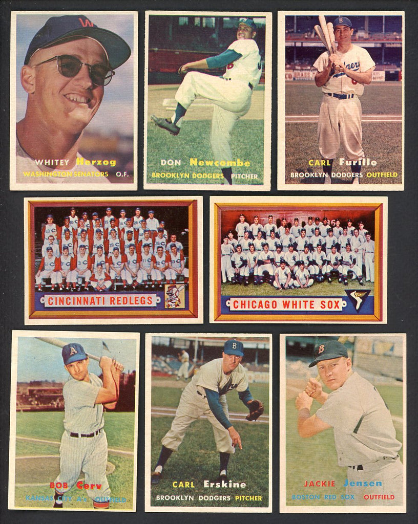 1957 Topps Set Lot 95 Diff EX-MT Newcombe Furillo Herzog 555472