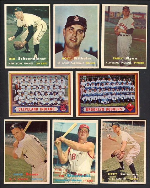 1957 Topps Set Lot 116 Diff EX Wynn Schoendienst Wilhelm 555475