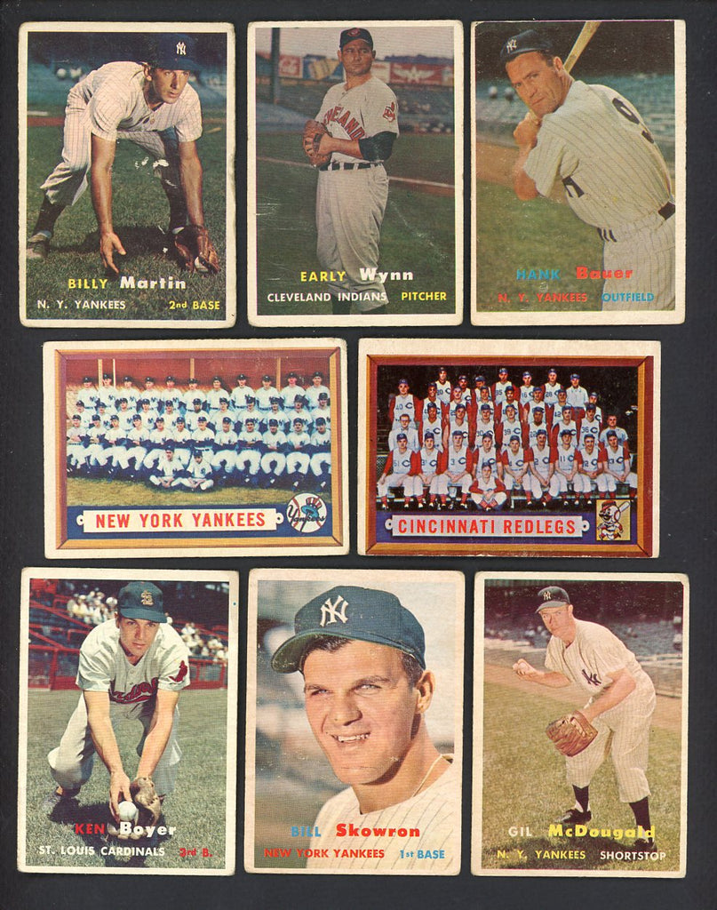 1957 Topps Set Lot 82 Diff Bargain Grade Martin Boyer Wynn 555487