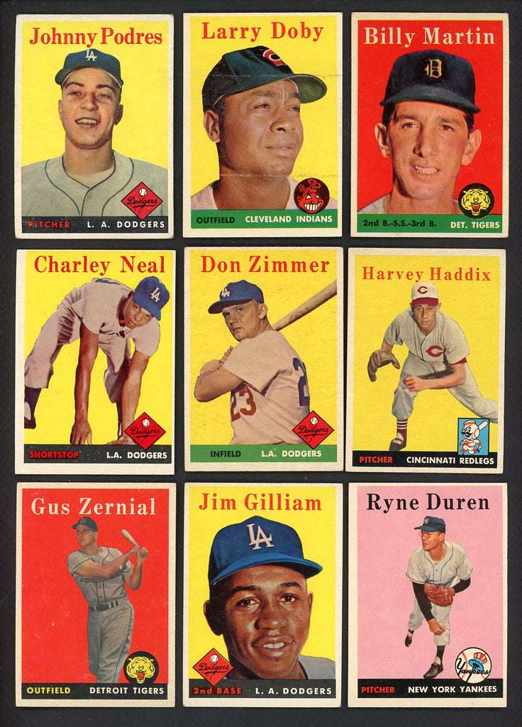 1958 Topps Set Lot 59 Diff VG-EX Doby Martin Podres Zimmer 555490