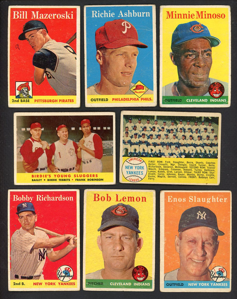 1958 Topps Set Lot 136 Diff GD-VG Mazeroski Ashburn Slaughter 555491