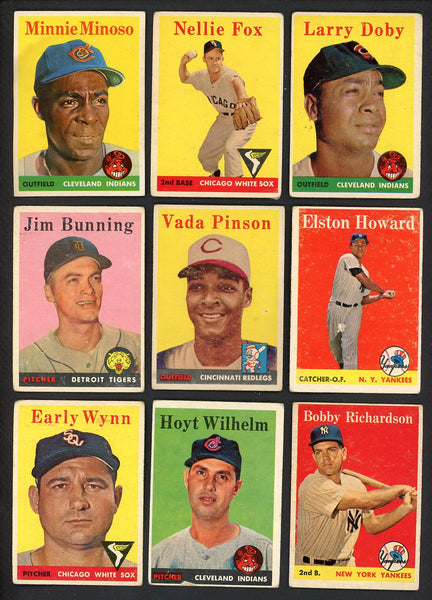 1958 Topps Set Lot 109 Diff Bargain Grade Bunning Doby Minoso 555493
