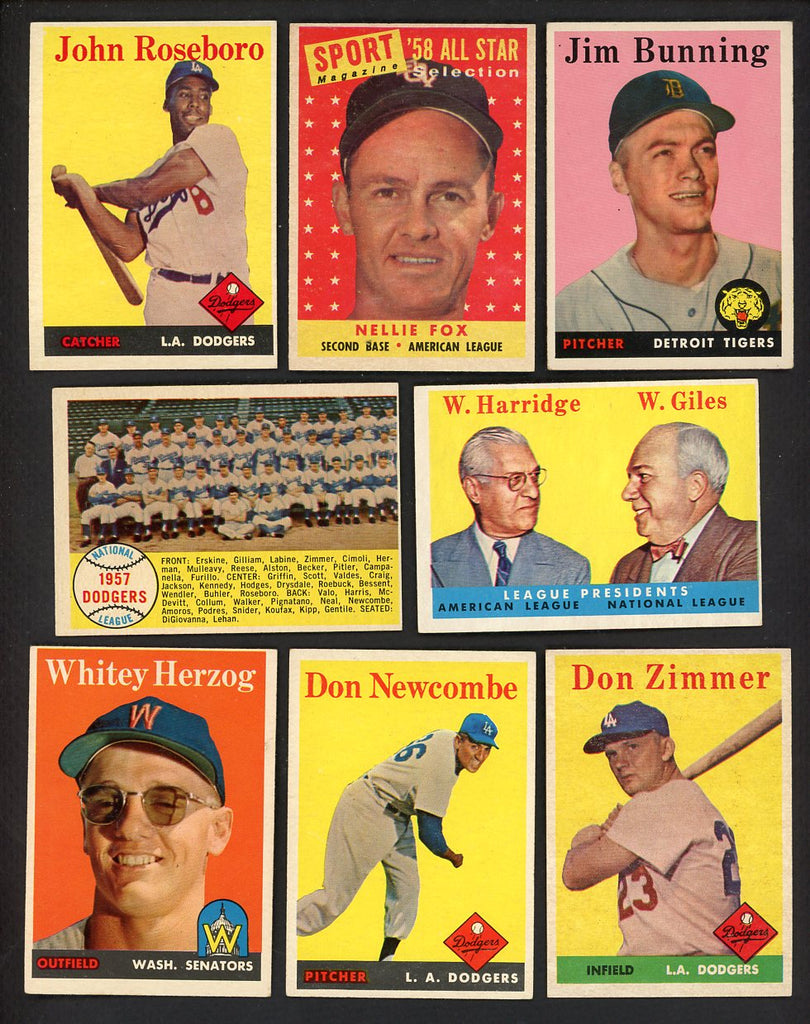 1958 Topps Set Lot 40 Diff EX Bunning Newcombe Roseboro 555494