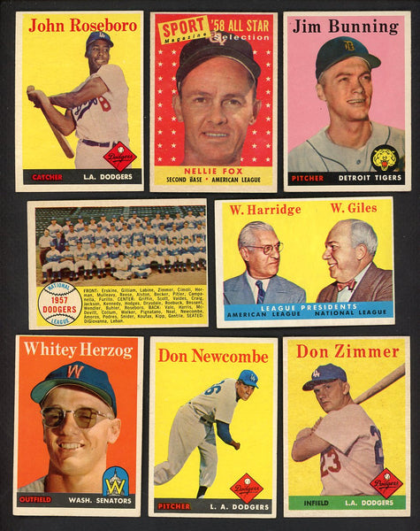 1958 Topps Set Lot 40 Diff EX Bunning Newcombe Roseboro 555494