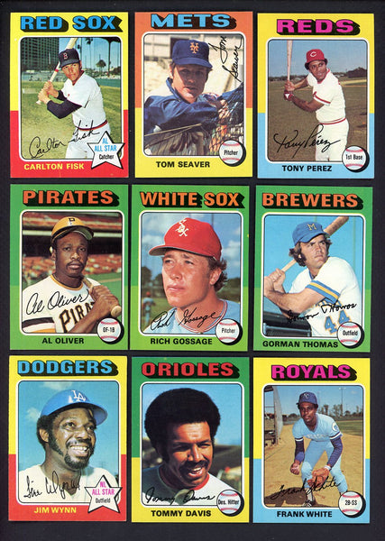1975 Topps Set Lot 57 Diff EX-MT/NR-MT Seaver Fisk Gossage 555502