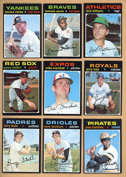1971 Topps Set Lot 10 Diff High Numbers EX-MT/NR-MT Marshall 555507