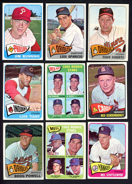 1965 Topps Set Lot 201 Diff EX-MT/NR-MT Bunning Aparicio 555549