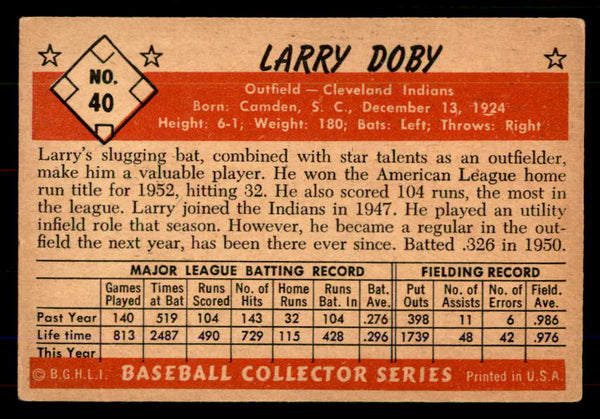 1953 Bowman Color Baseball #040 Larry Doby Indians EX 555582