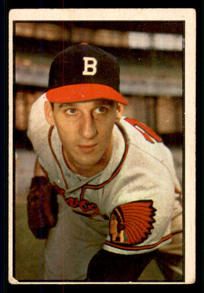 1953 Bowman Color Baseball #099 Warren Spahn Braves VG 555592