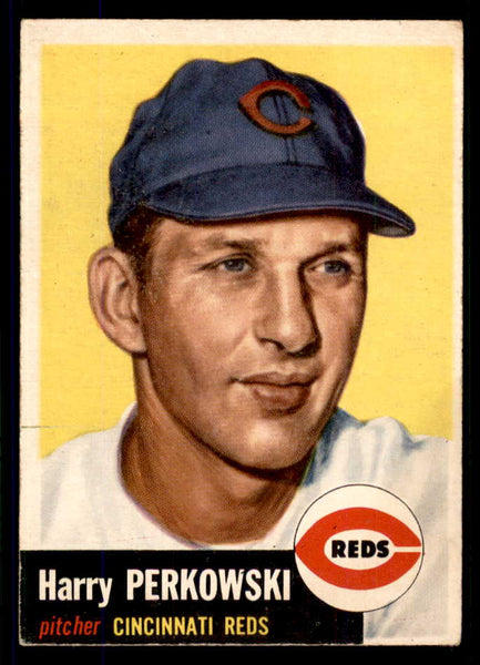 1953 Topps Baseball #236 Harry Perkowski Reds EX 555600