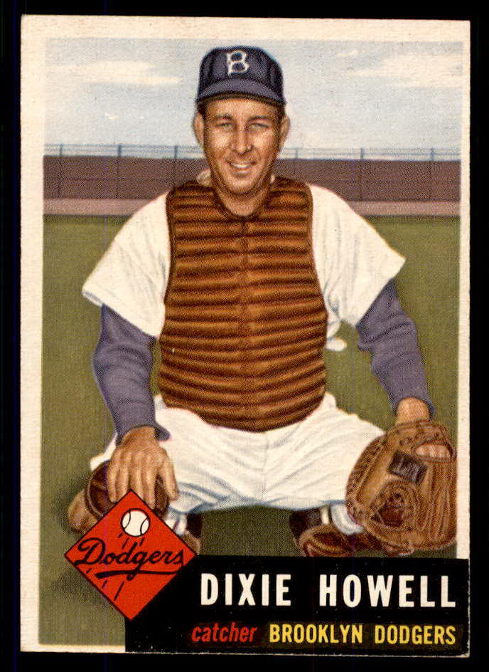 1953 Topps Baseball #255 Dixie Howell Dodgers VG-EX 555612