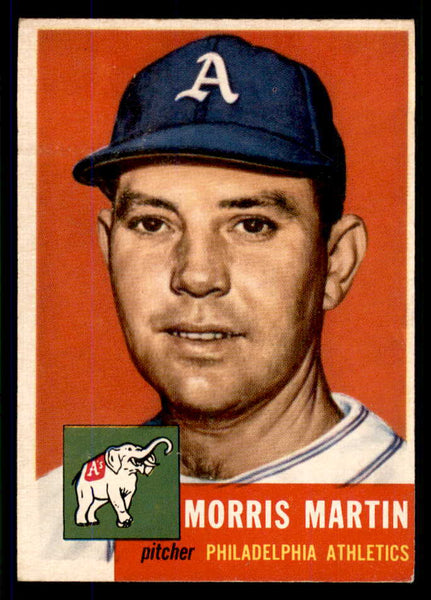 1953 Topps Baseball #227 Morrie Martin A"S EX 555617