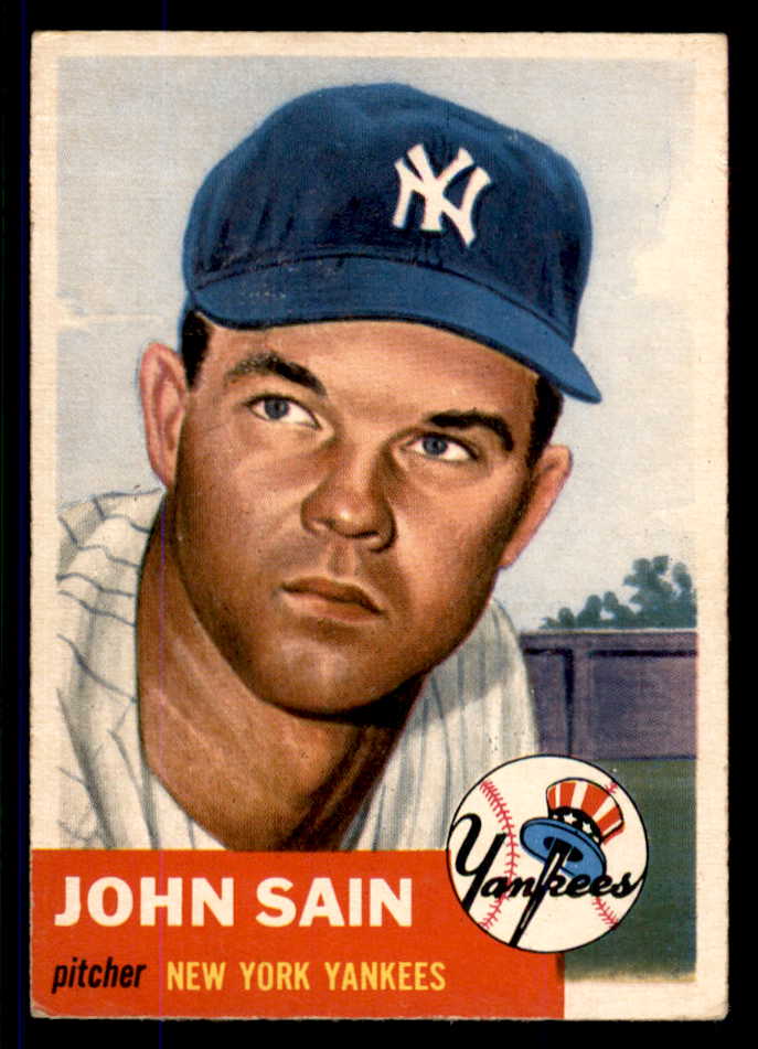 1953 Topps Baseball #119 Johnny Sain Yankees VG-EX 555656