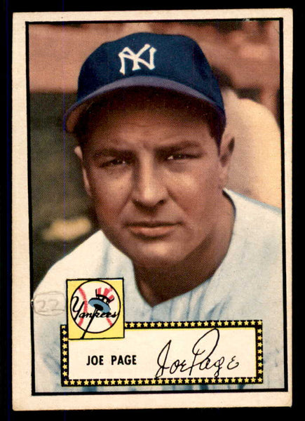 1952 Topps Baseball #048 Joe Page Yankees Fair Black 555675