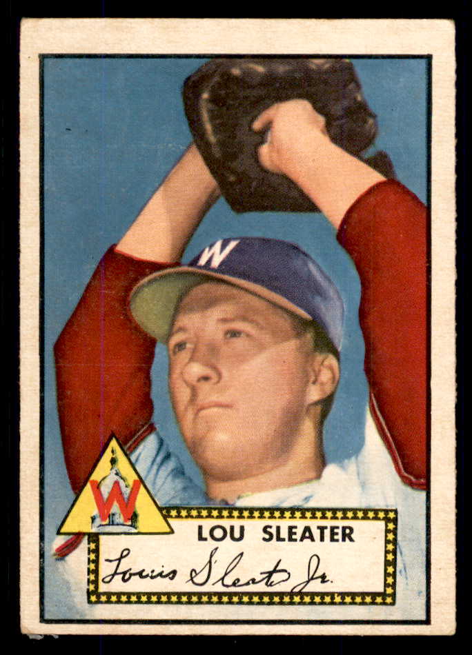 1952 Topps Baseball #306 Lou Sleater Senators VG-EX 555714
