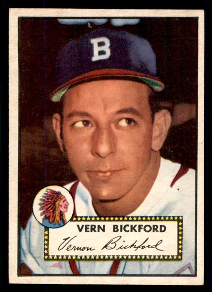 1952 Topps Baseball #252 Vern Bickford Braves EX 555727