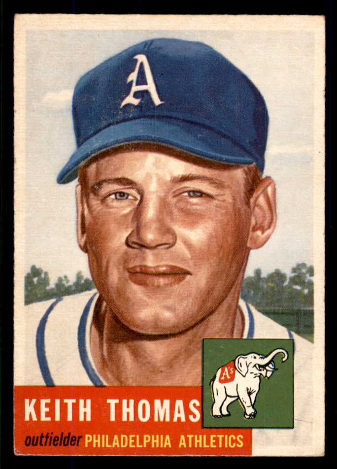 1953 Topps Baseball #129 Keith Thomas A's EX-MT 555734