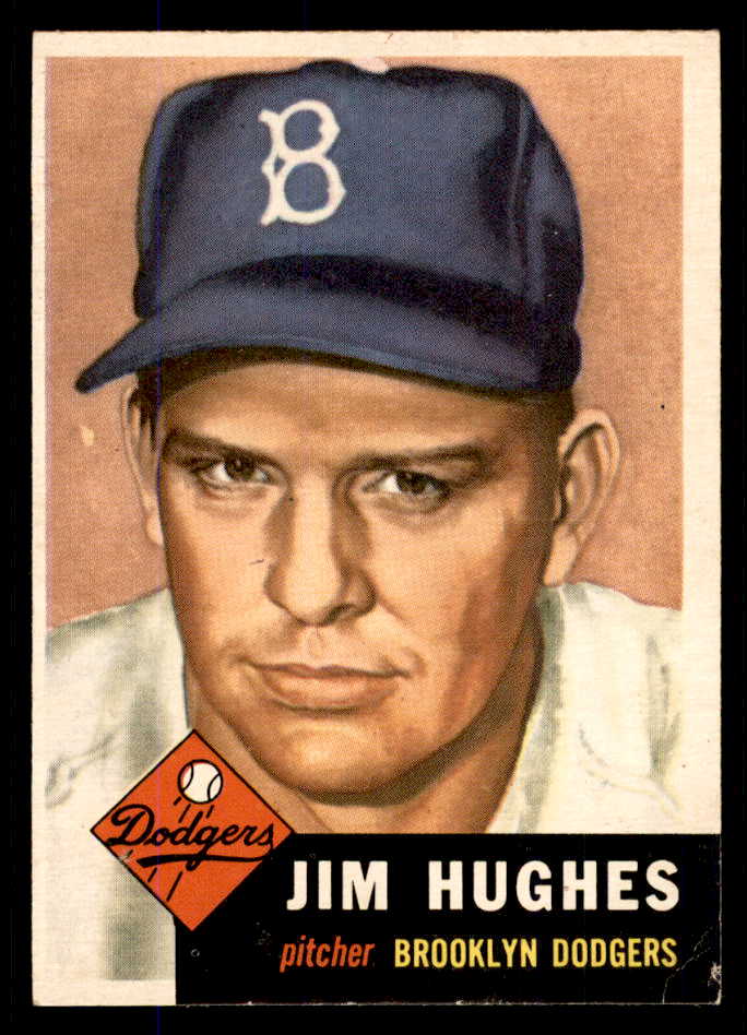 1953 Topps Baseball #216 Jim Hughes Dodgers EX-MT 555758