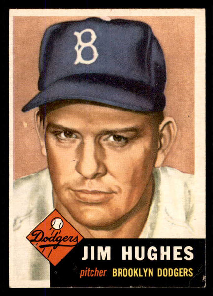 1953 Topps Baseball #216 Jim Hughes Dodgers EX-MT 555758
