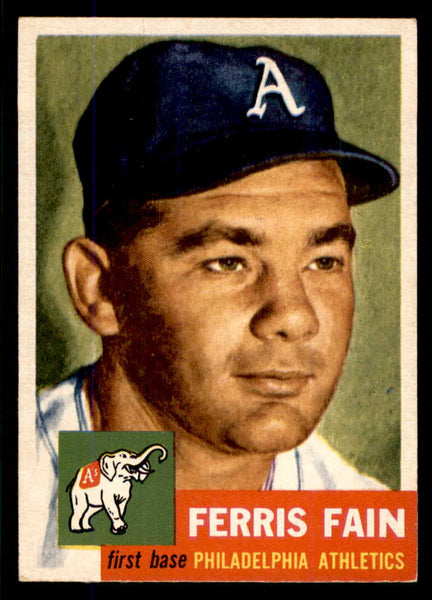 1953 Topps Baseball #024 Ferris Fain A's EX-MT 555767