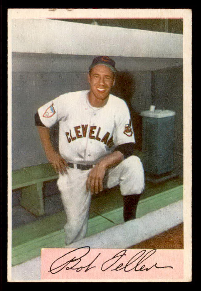 1954 Bowman Baseball #132 Bob Feller Indians VG-EX 555790